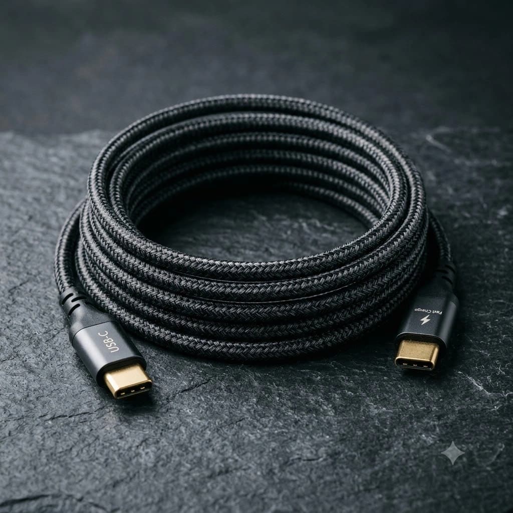 Nylon Braided 100W Fast Charging USB-C to USB-C Cable