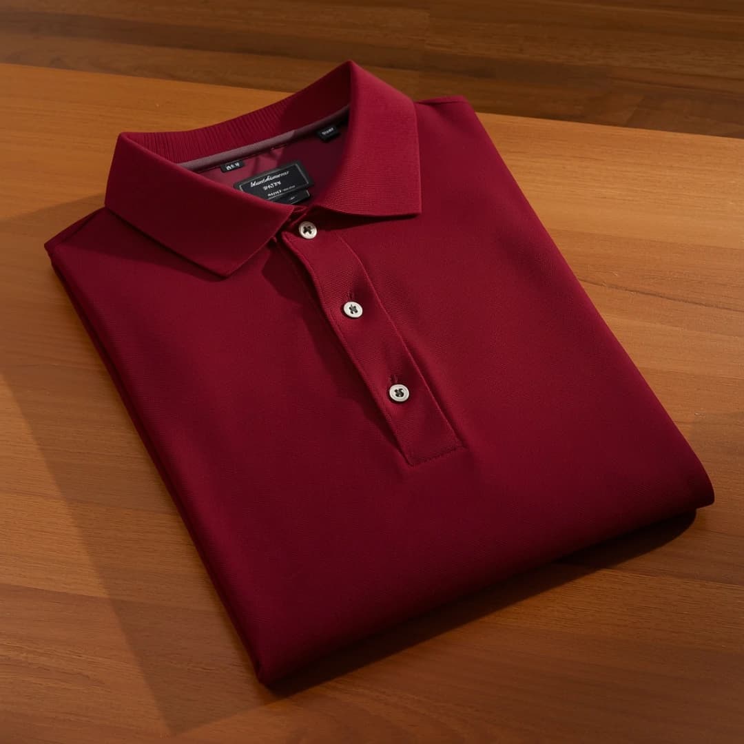 Burgundy Classic Pique Cotton Polo Shirt