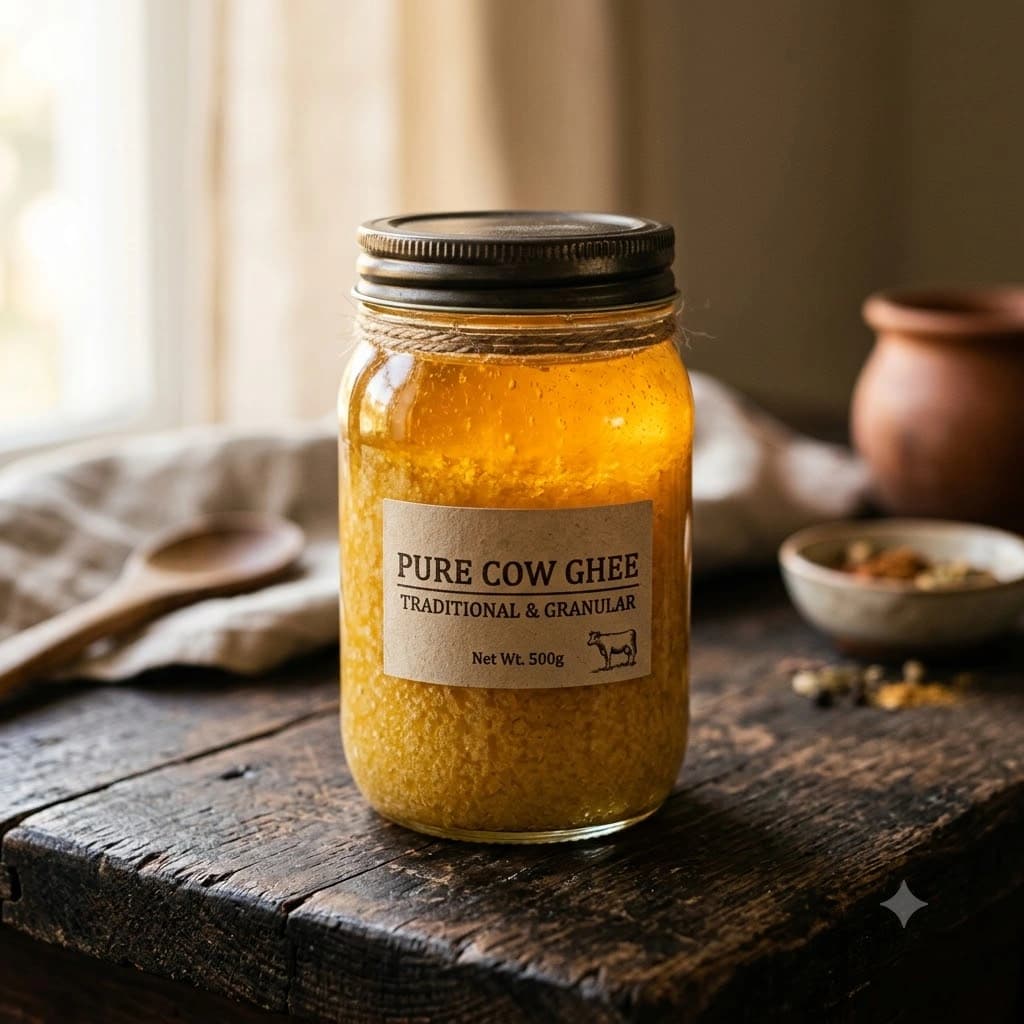 Premium Pure Deshi Cow Ghee (Organic 500g)